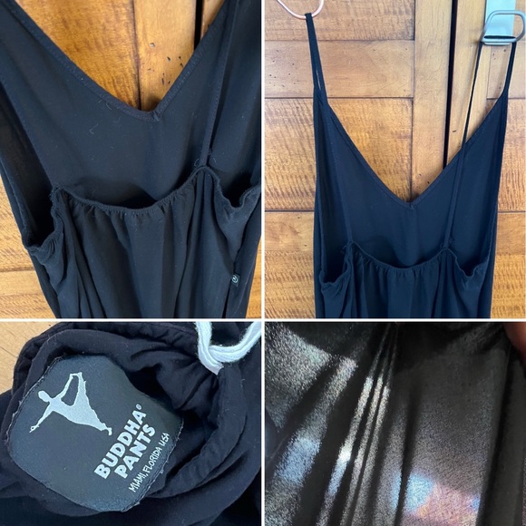 🧘‍♀️Buddha Pants The Savannah Jumpsuit Black Halter Yoga Harem Women Size M 8-10 - Picture 15 of 17